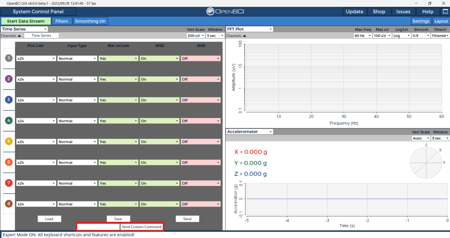 Send commands with Custom Commands Box