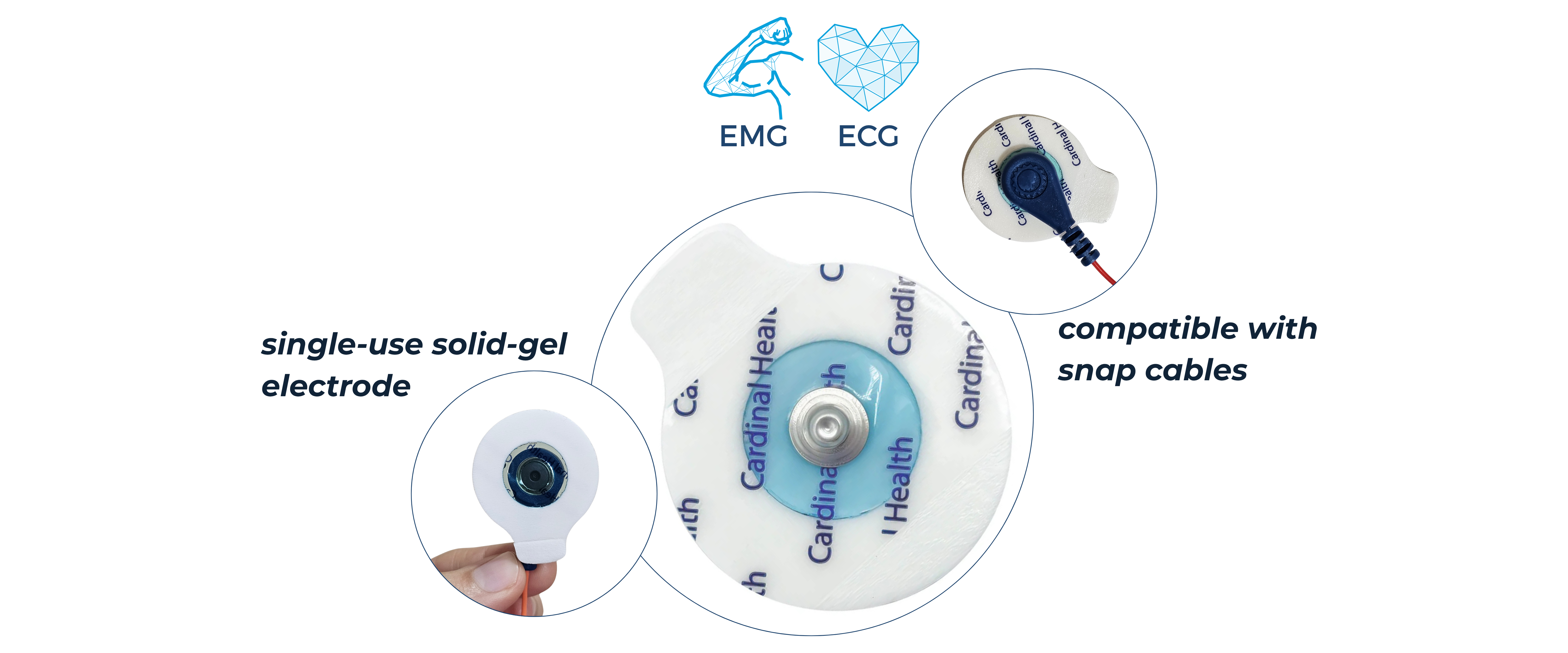 EMG ECG Foam Solid Gel Electrodes