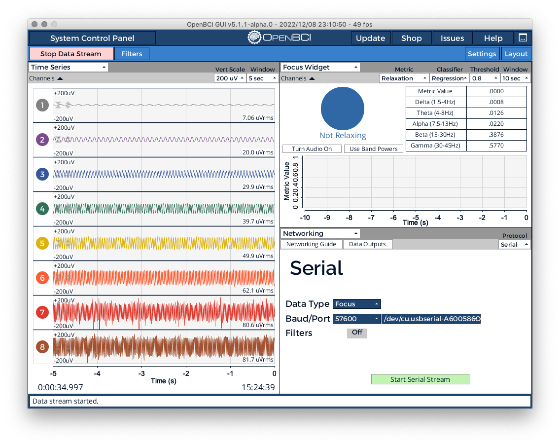 OpenBCI Serial Not Focused