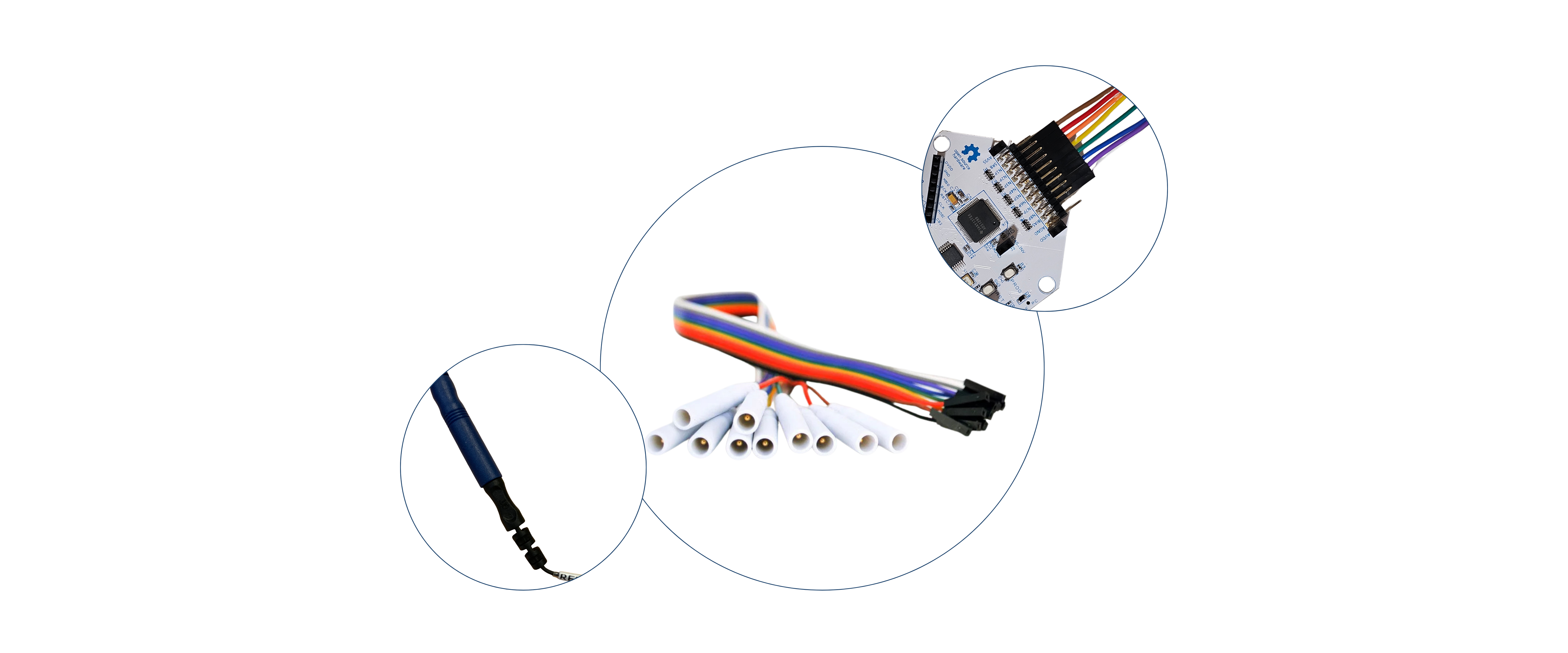 Header Pin to Touch-Proof Electrode Adapter connection schematic