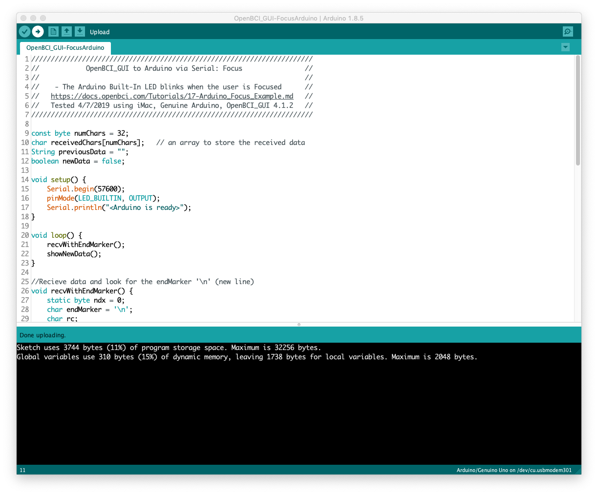 Upload Arduino Sketch