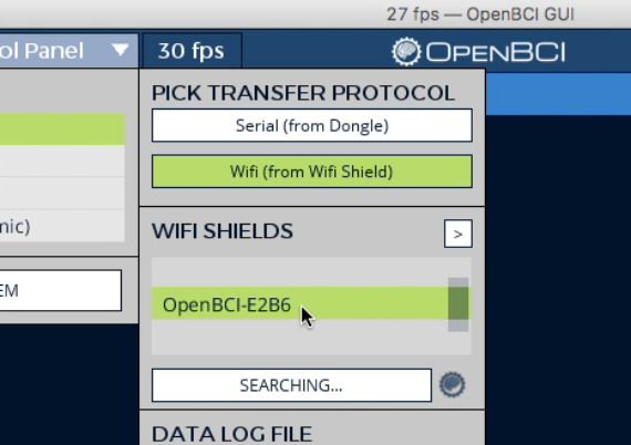 selecting wifi shield